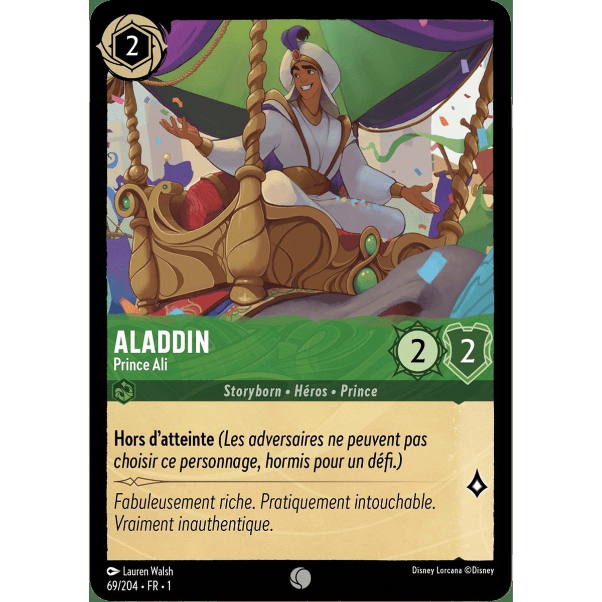 Item Aladdin, Prince Ali - 69/204 - FC - First Chapter - Brilliant - Premium - French