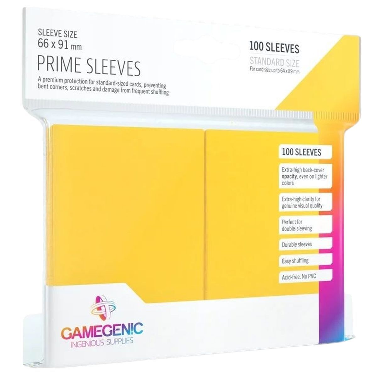 Item Gamegenic - 100 Prime Sleeves Yellow - 66x91 Standard (100)