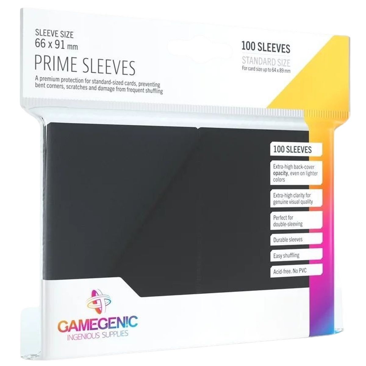 Item Gamegenic - 100 Prime Sleeves Black - 66x91 Standard (100)