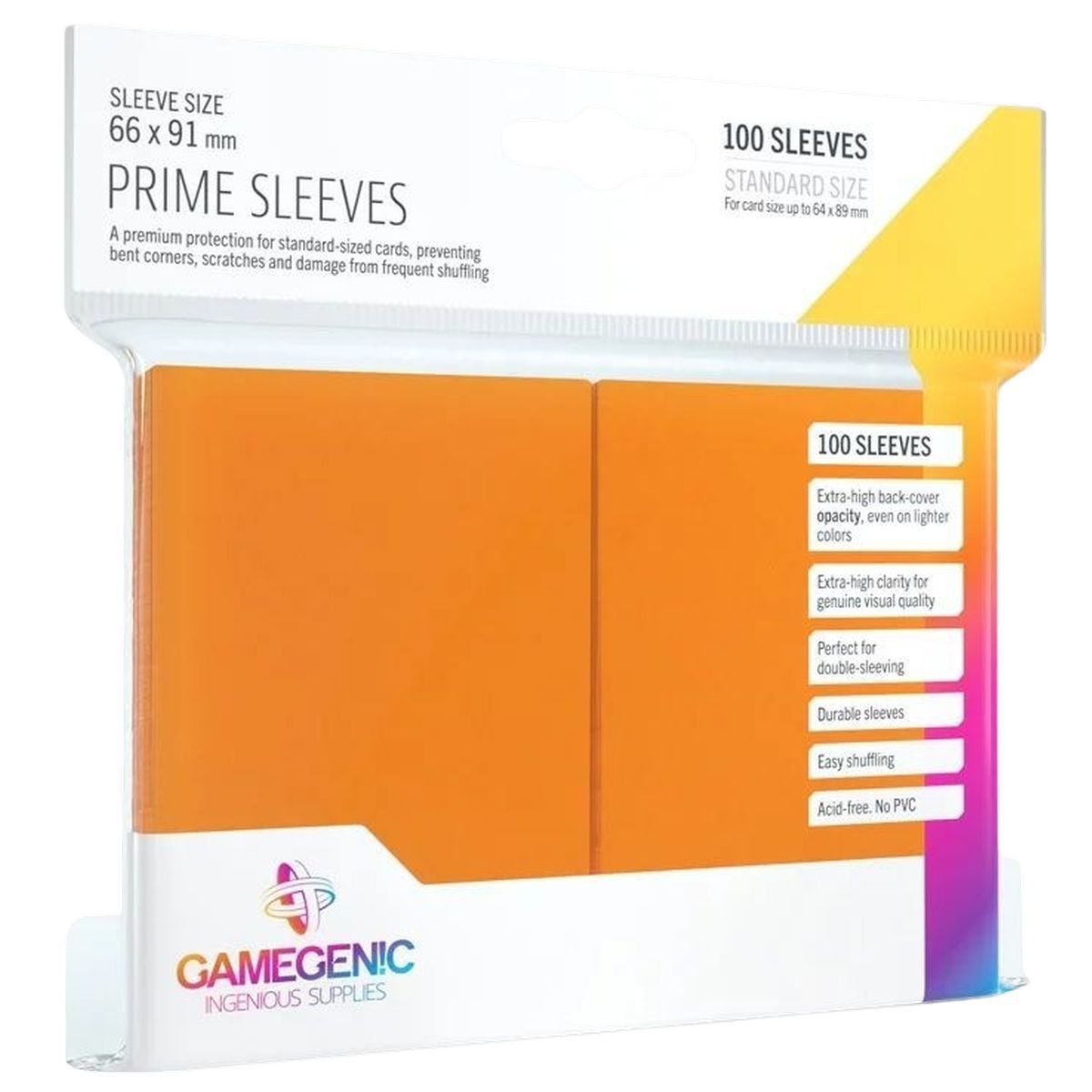 Item Gamegenic - 100 Prime Sleeves Orange - 66x91 Standard (100)