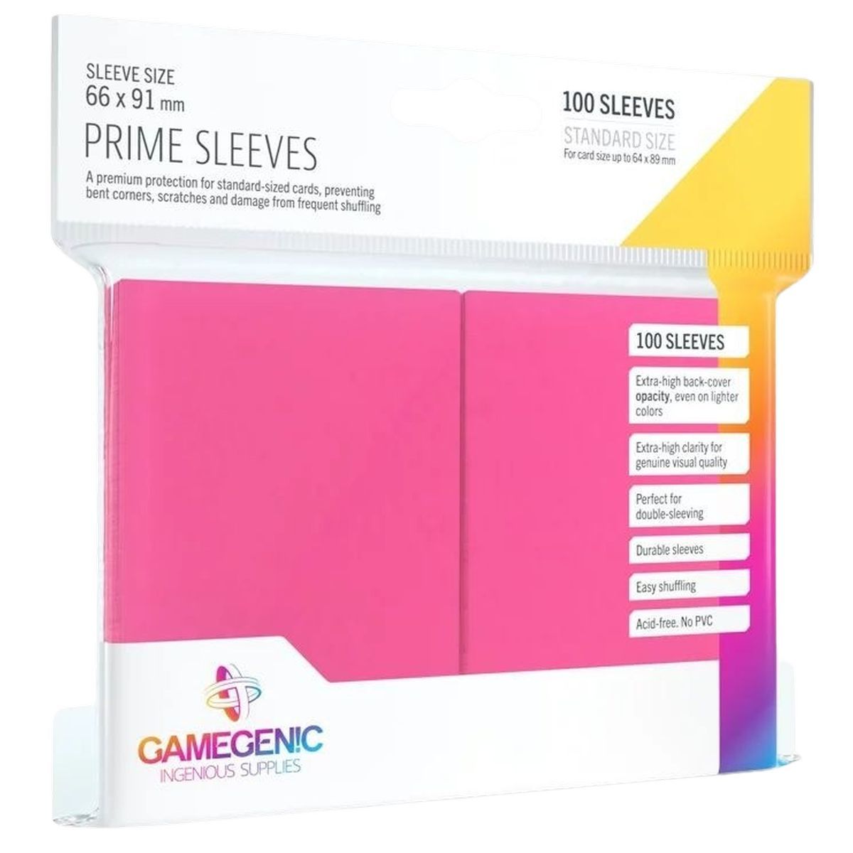 Item Gamegenic - 100 Prime Sleeves Pink - 66x91 Standard (100)