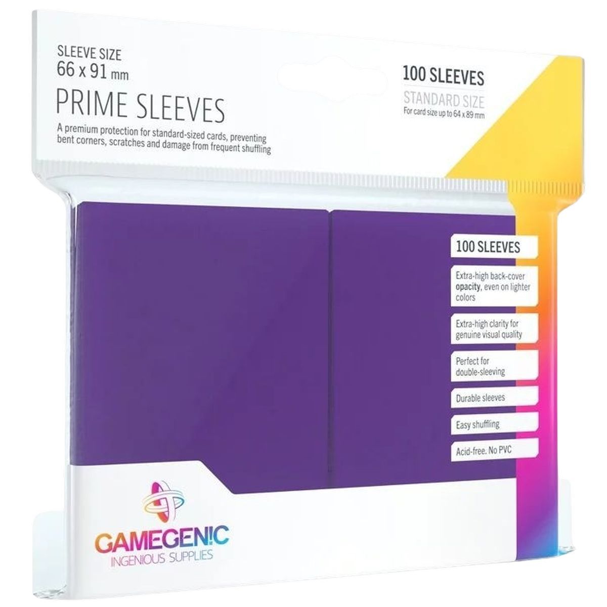 Item Gamegenic - 100 Prime Sleeves Purple - 66x91 Standard (100)