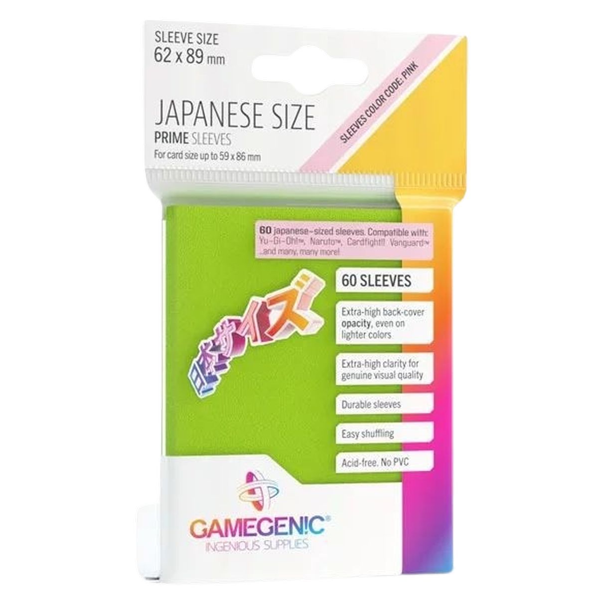 copy of Gamegenic - 100 Prime Sleeves Orange - 66x91 Standard (100)
