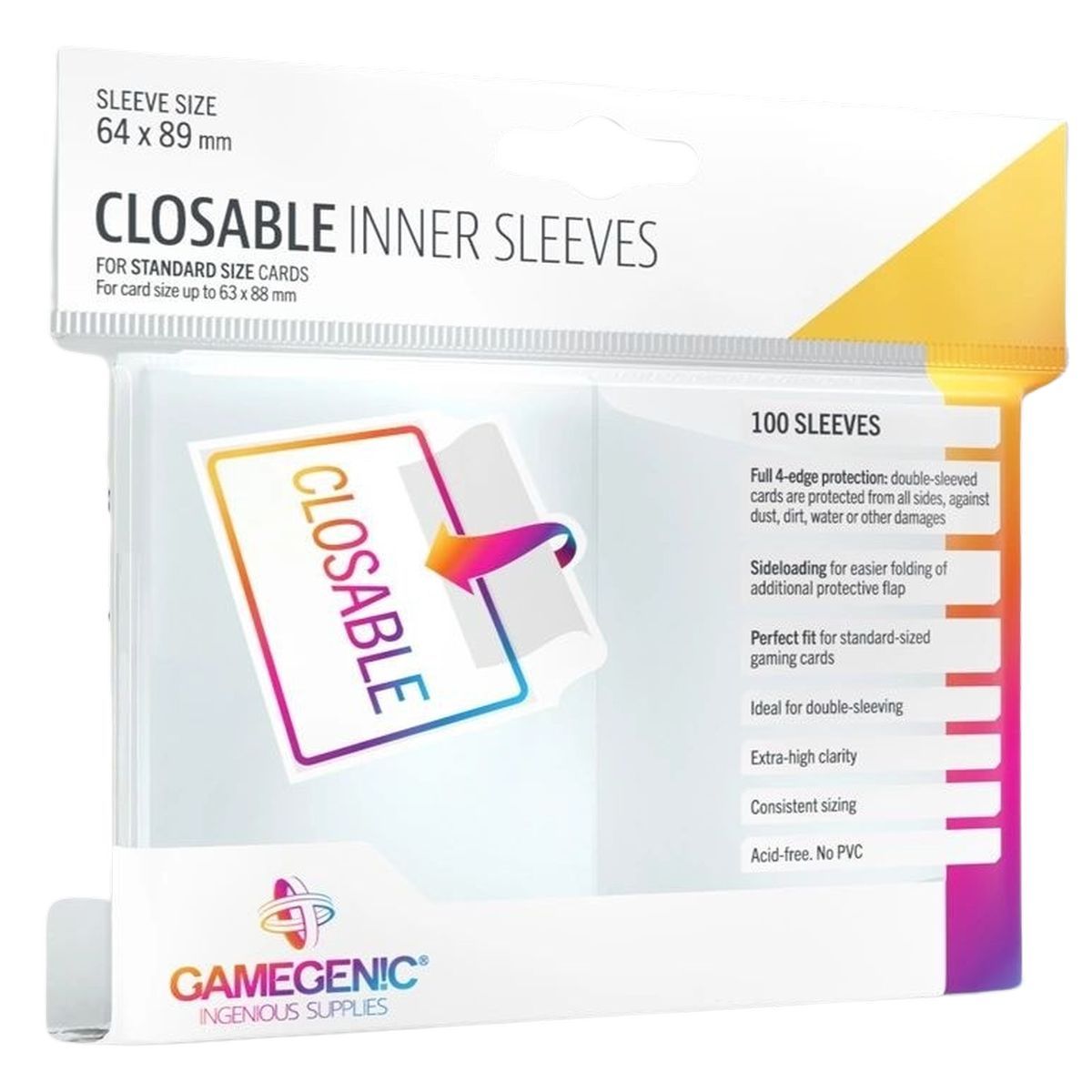 Item Gamegenic - Card Sleeves - Standard - Closable Inner Sleeves (100)