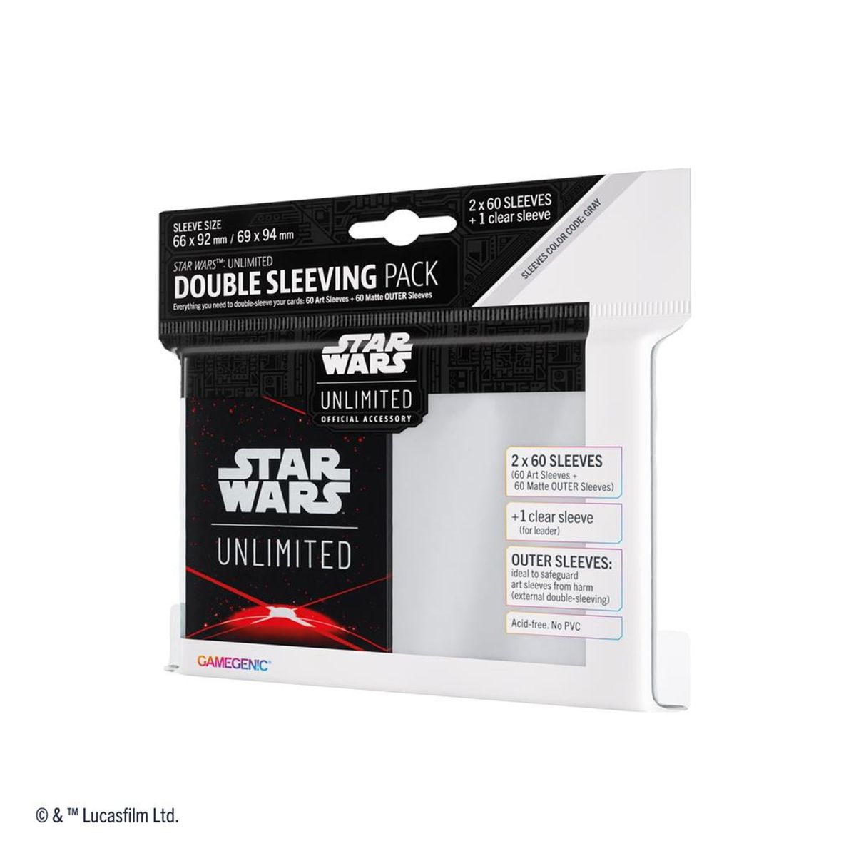 Item Gamegenic - Card Sleeves - Standard - Double Sleeves Pack - Star Wars: Unlimited - Space Red - FR
