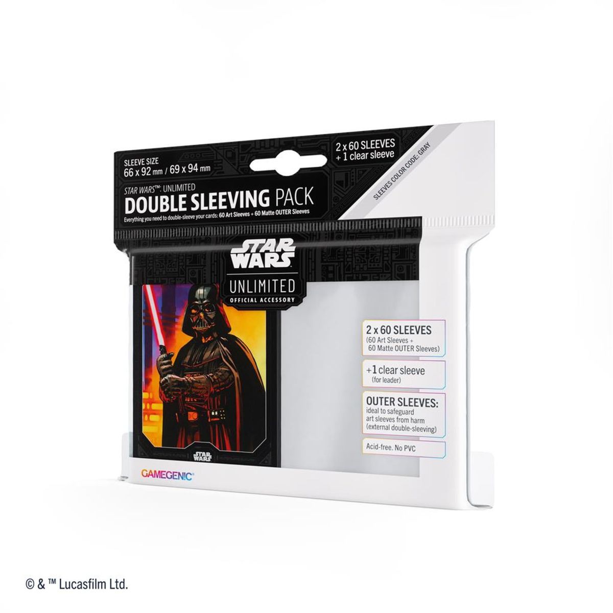 Item Gamegenic - Card Sleeves - Standard - Double Sleeves Pack - Star Wars: Unlimited - Vader - FR