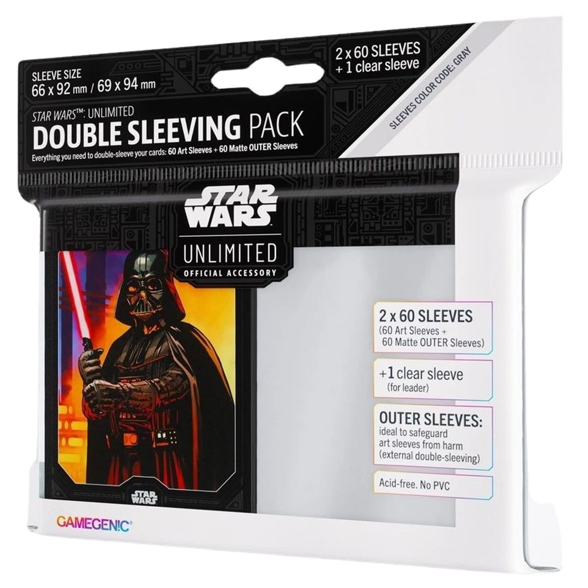 Item Gamegenic - Card Sleeves - Standard - Double Sleeves Pack - Star Wars: Unlimited - Vader - FR