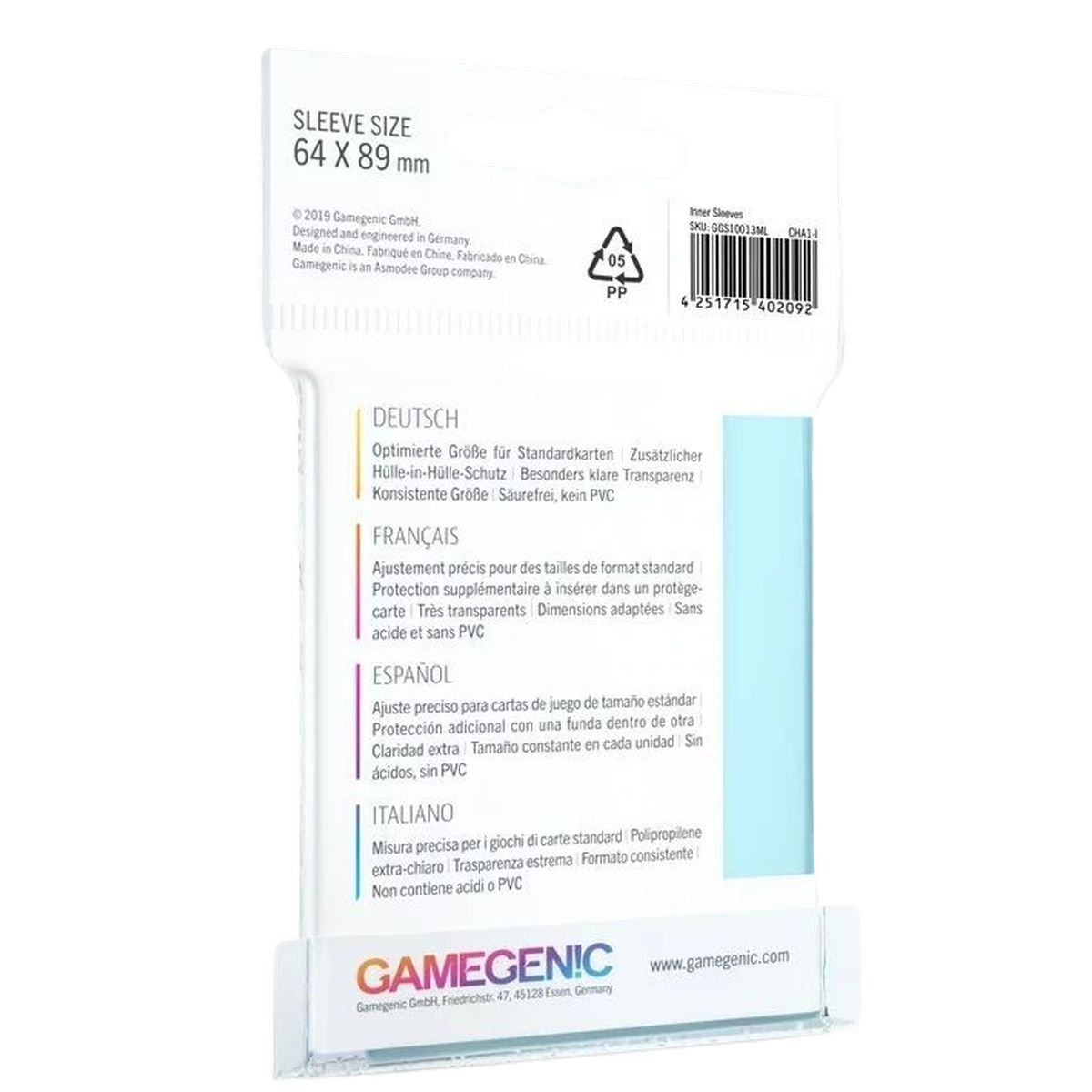 Gamegenic - Card Sleeves - Standard - Inner Sleeves (100)