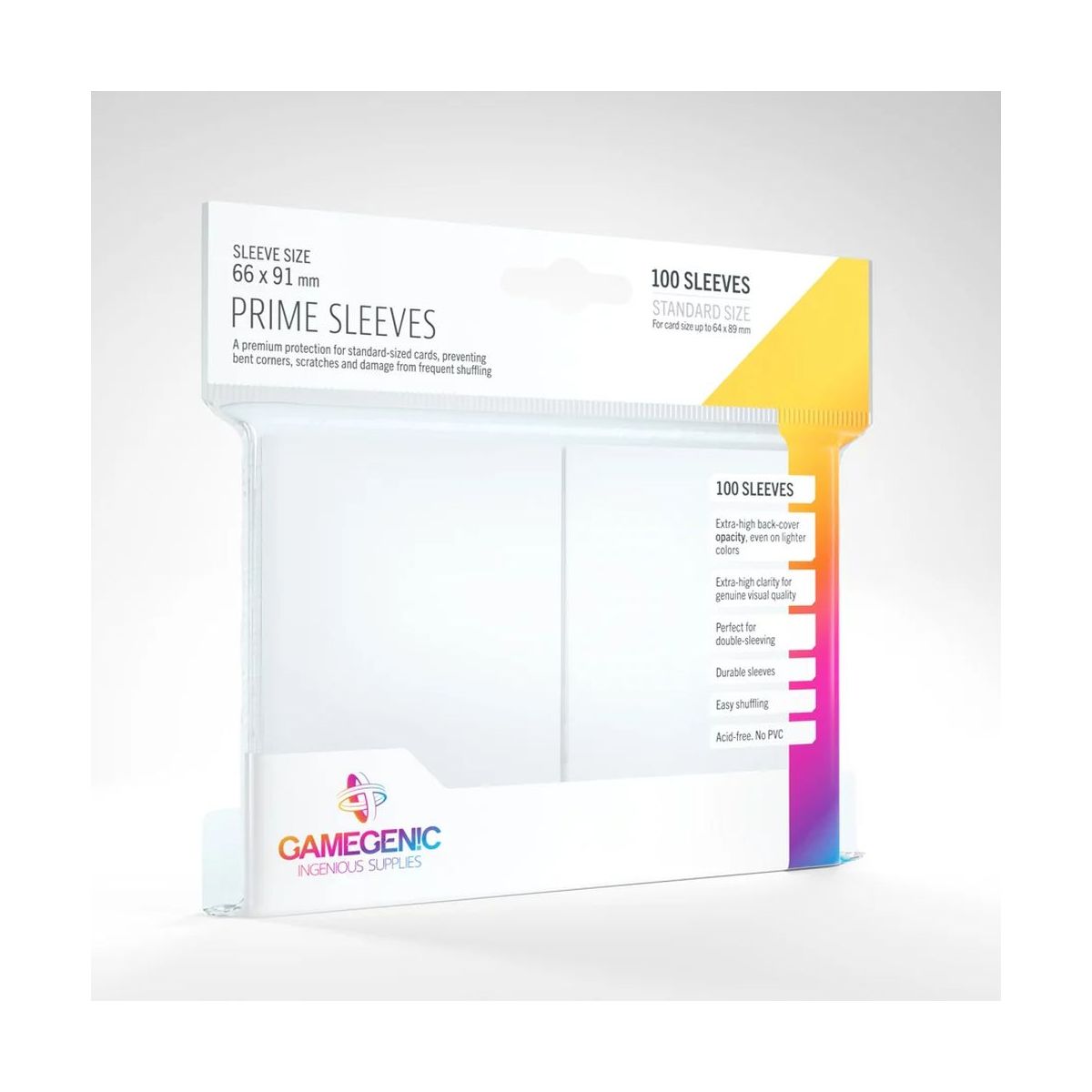 Gamegenic - Card Sleeves - Standard Size -Prime Sleeves White