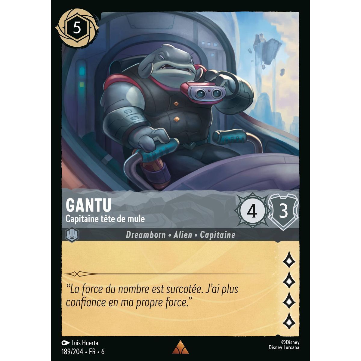 Gantu, Shiny Stubborn Captain - 189/204 - AZS - The Azurite Sea - Rare - French