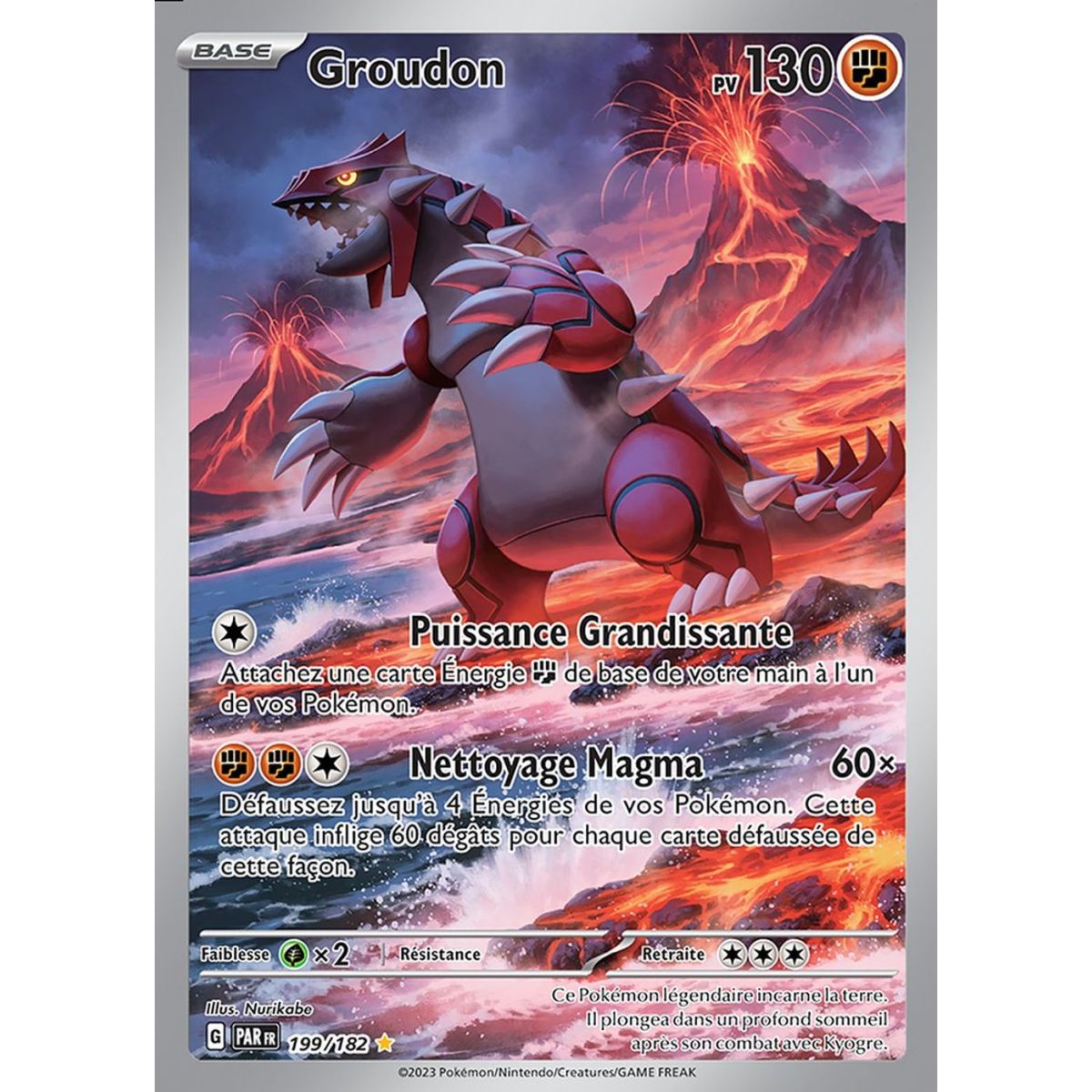 Groudon - Rare Illustration 199/182 - Scarlet and Purple Paradox Fault