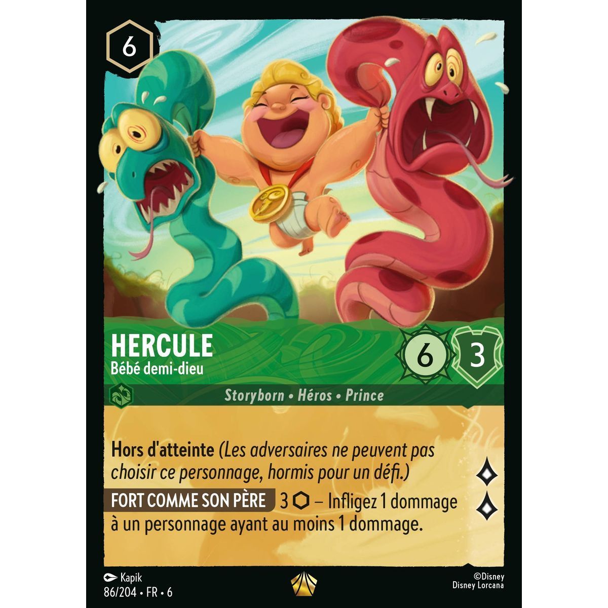 Hercules, Baby Demigod - 86/204 - AZS - The Azurite Sea - Legendary - French