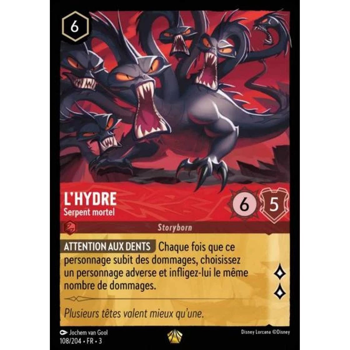 Item The Hydra, Mortal Serpent - 108/204 - ITI - Les Terres d'Encres - Legendary - French