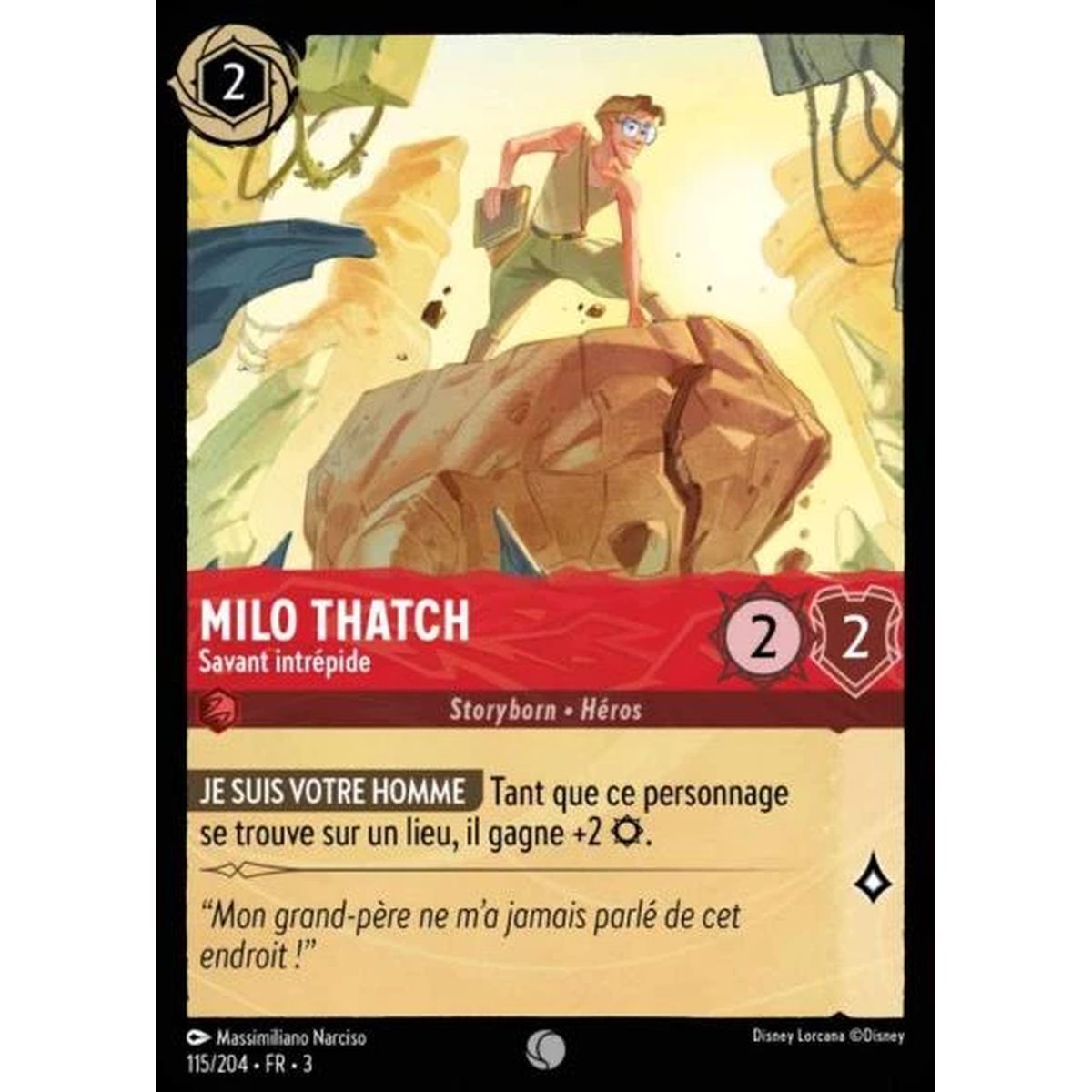 Item Milo Thatch, Intrepid Scholar - 115/204 - ITI - Les Terres d'Encres - Commune - French