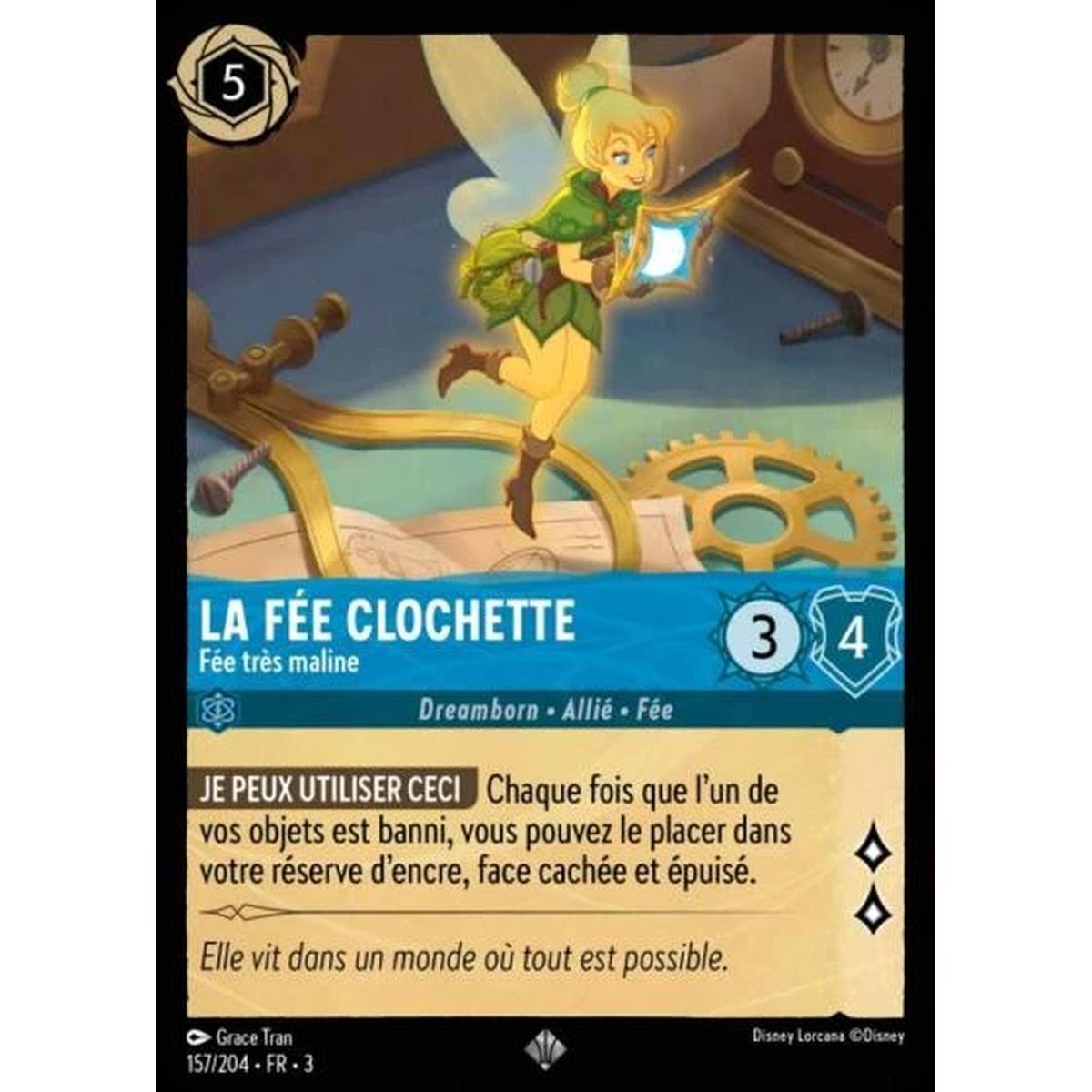 Tinkerbell, Very Clever Fairy - 157/204 - ITI - Les Terres d'Encres - Super Rare - French