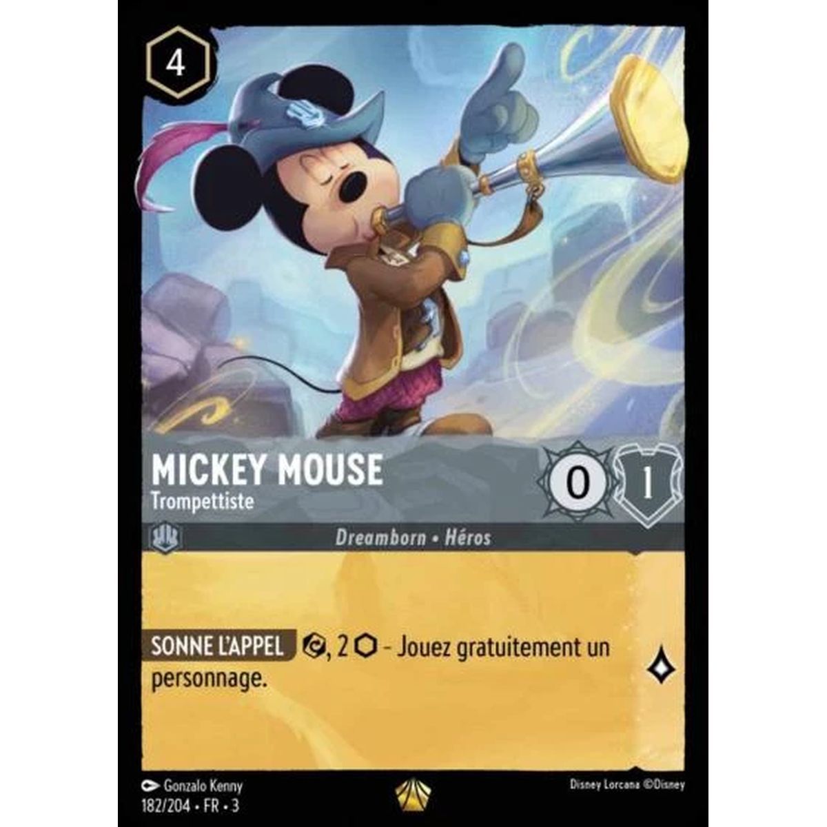 Item Mickey Mouse, Trumpeter - 182/204 - ITI - Les Terres d'Encres - Legendary - French