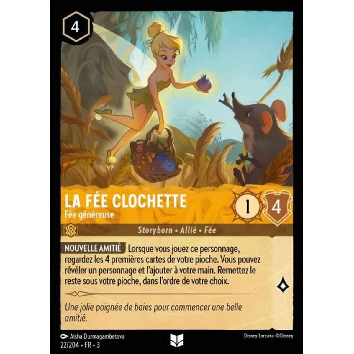 Item Tinkerbell, Generous Fairy - 22/204 - ITI - Les Terres d'Encres - Uncommon - French