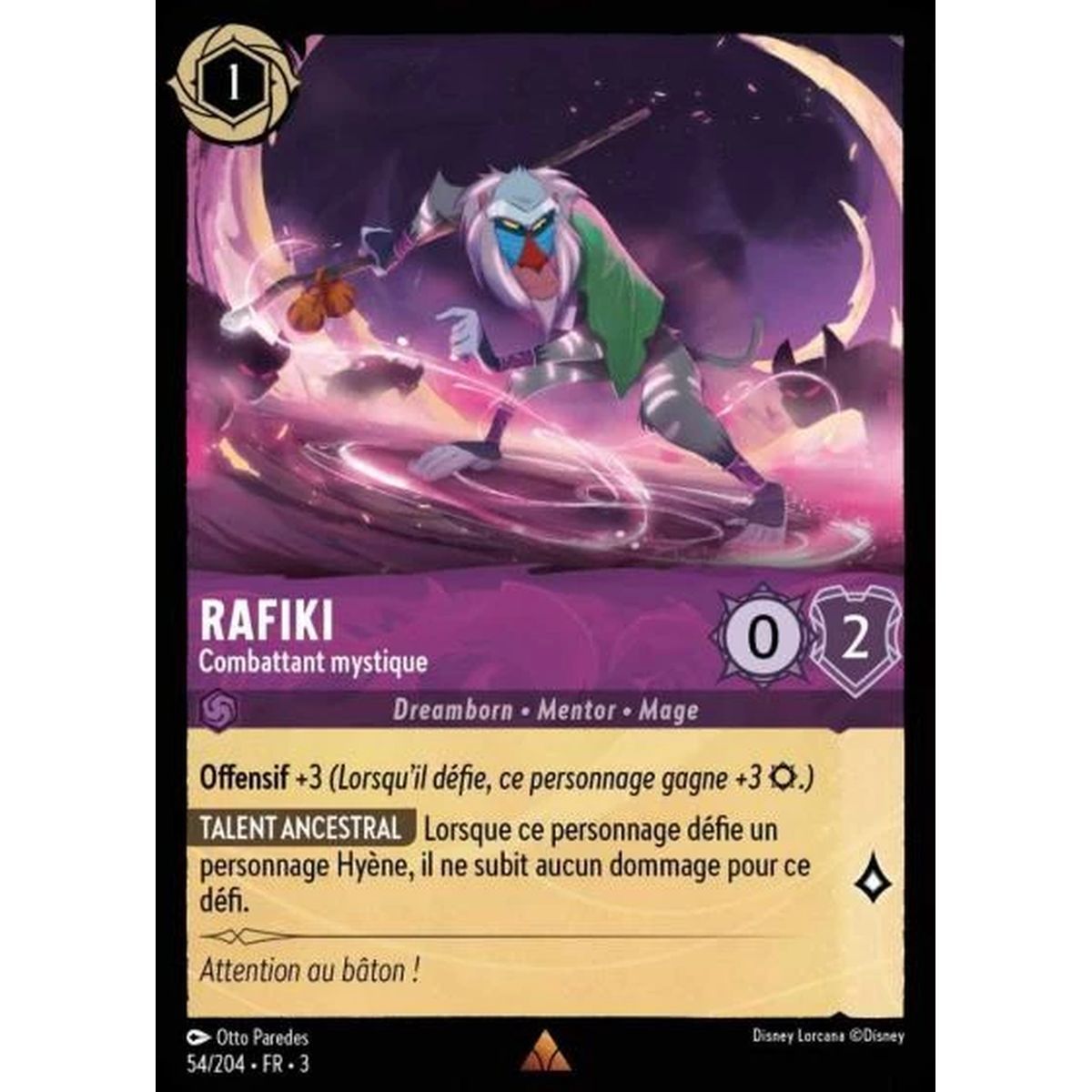 Rafiki, Mystical Fighter - 54/204 - ITI - Les Terres d'Encres - Rare - French