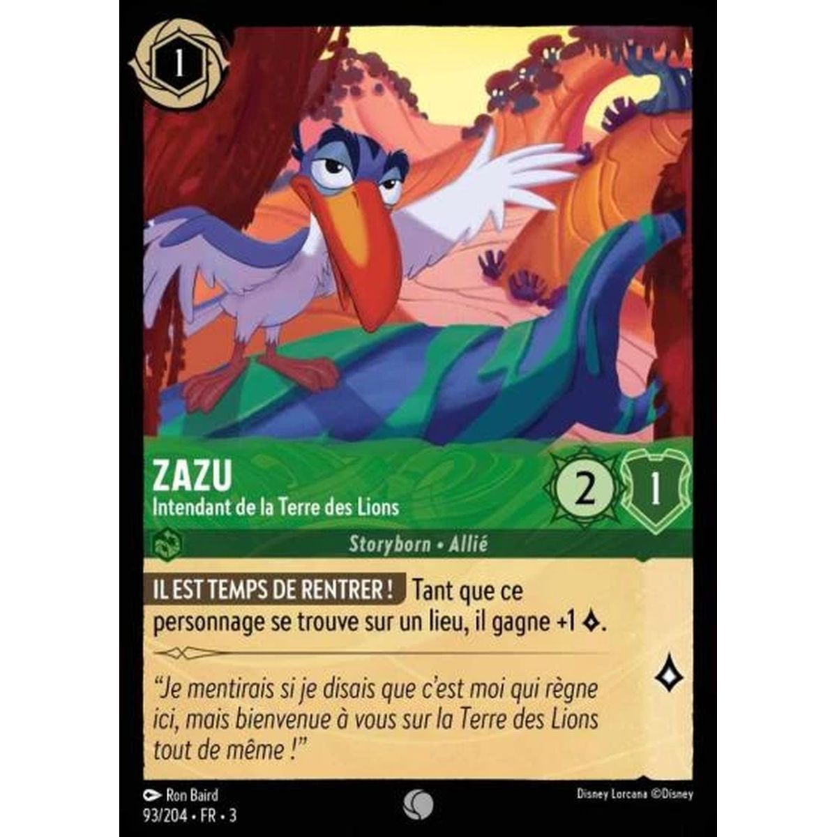 Zazu, Steward of the Land of Lions - 93/204 - ITI - Les Terres d'Encres - Commune - French