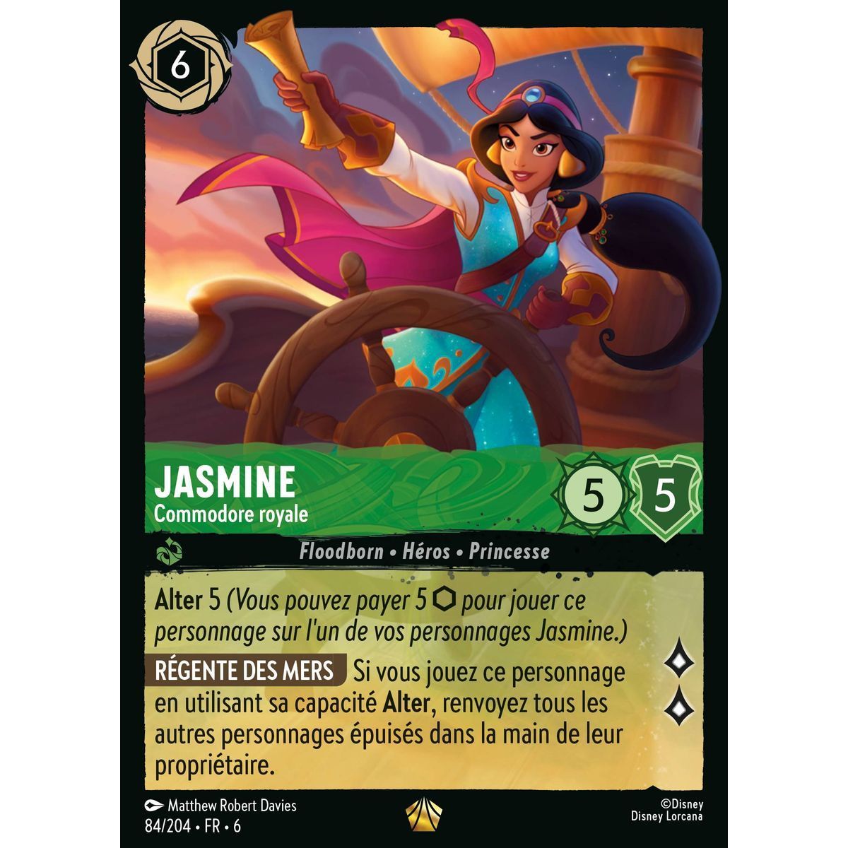 Jasmine, Royal Commodore - 84/204 - AZS - The Azurite Sea - Legendary - French