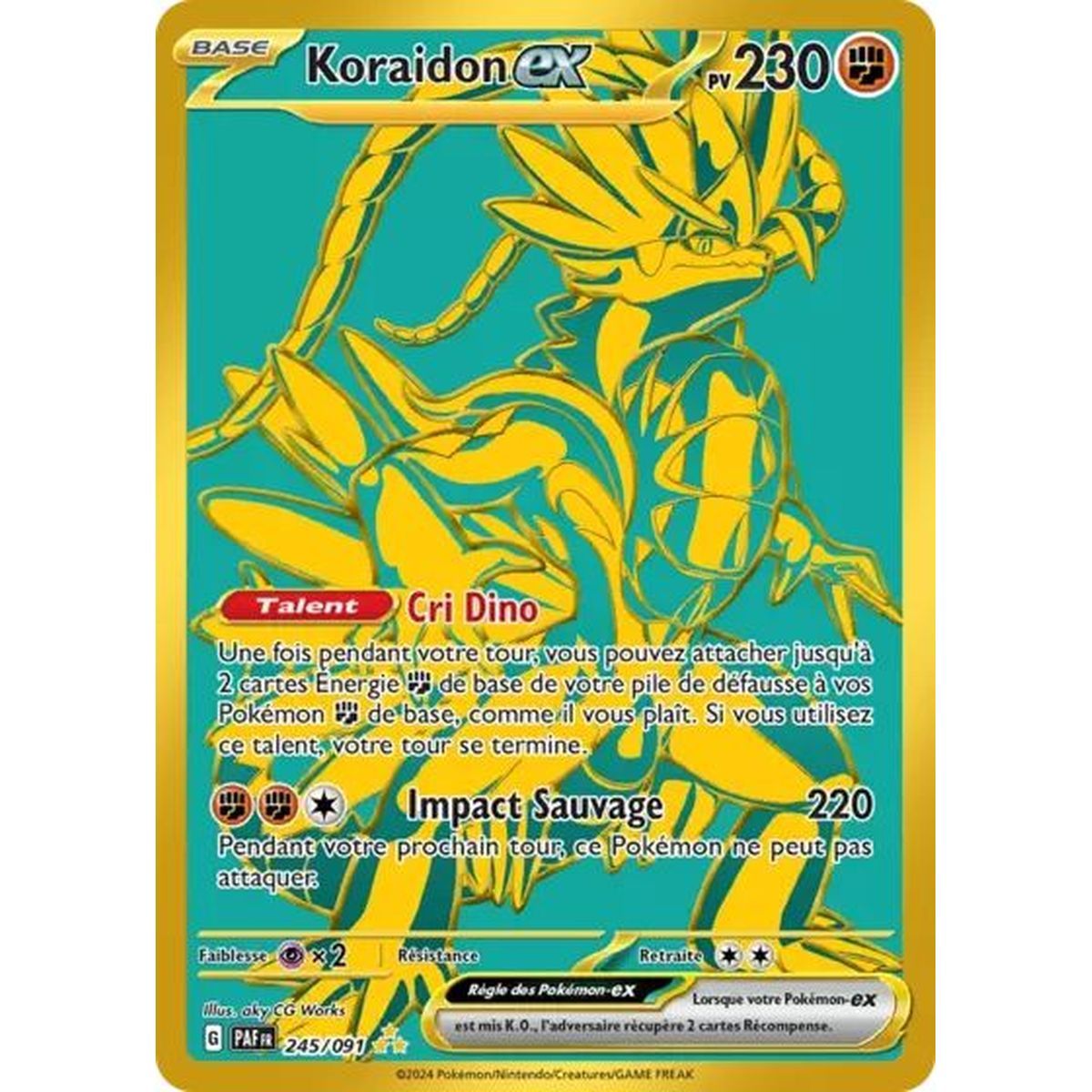 Koraidon EX - Secret Rare 245/91 - Scarlet and Violet Destinies of Paldea