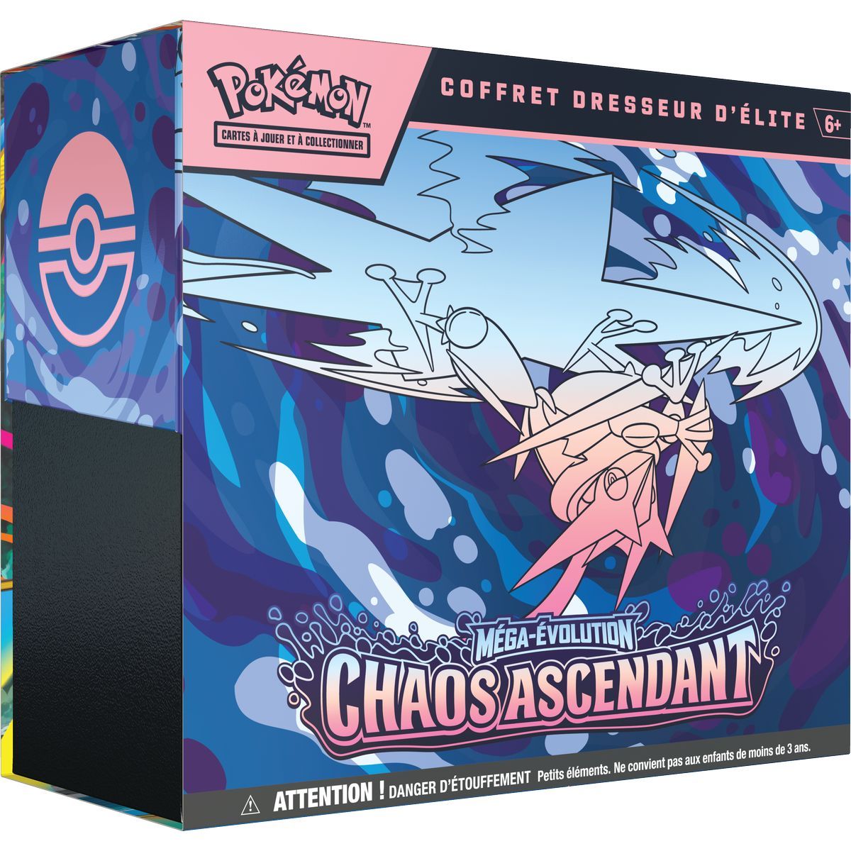Lot - 1 ETB Mega Evolution: Chaos Rising [ME04] + 1 ETB Pokémon Semi-Rigid Plastic Sleeve