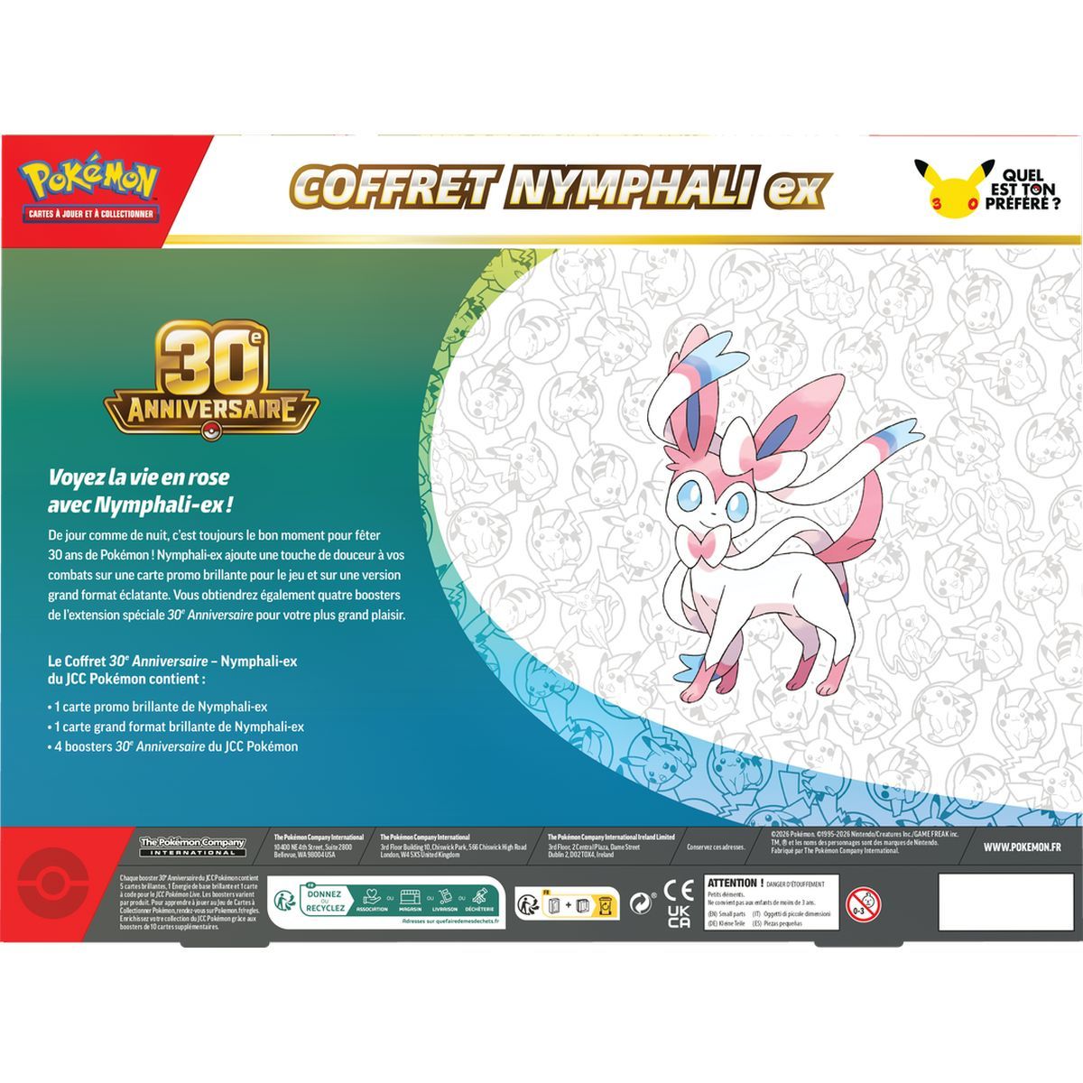 2-Pack Boxes - 8 Boosters - Greninja ex + Sylveon ex Collection - 30th Anniversary [ME05.5][30C] - Pokémon - FR