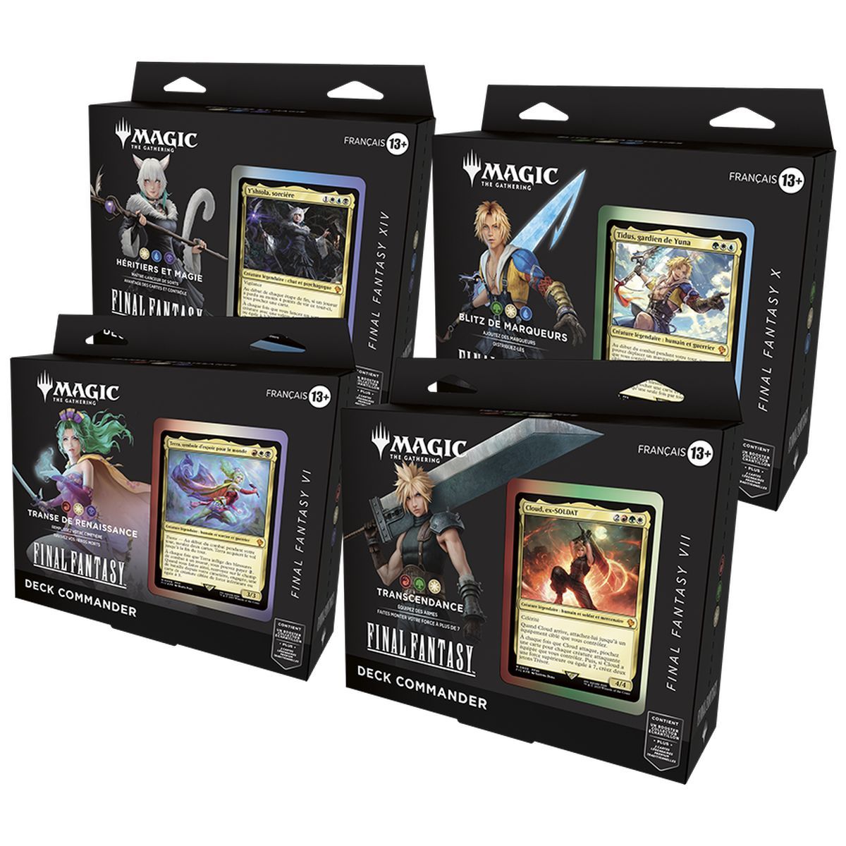 Item Set of 4 Commander Decks - Final Fantasy - Magic The Gathering - FR