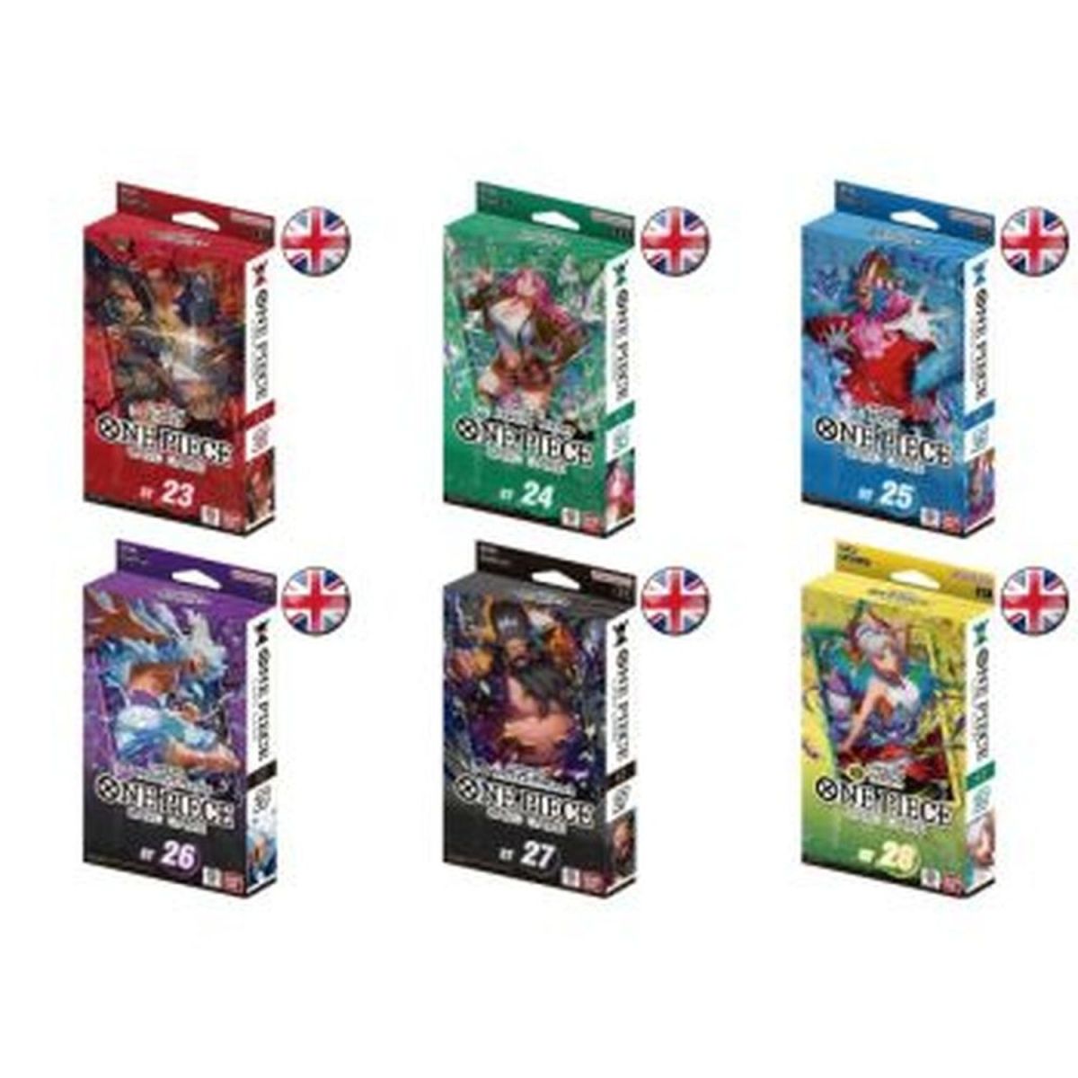Lot of 6 Starter Deck - One Piece CG - ST23-28 - EN
