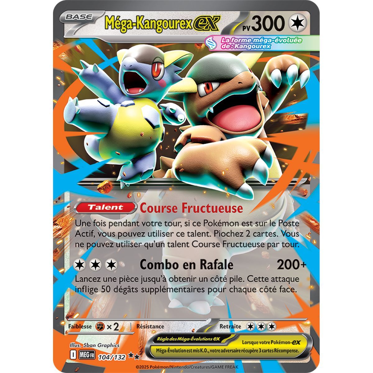 Mega Kangaskhan-ex - Double Rare 104/132 - Mega Evolution