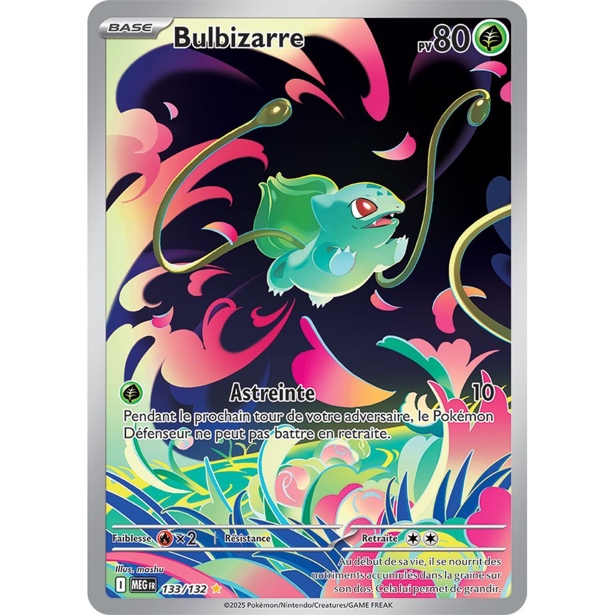 Bulbasaur - Rare Illustration 133/132 - Mega Evolution
