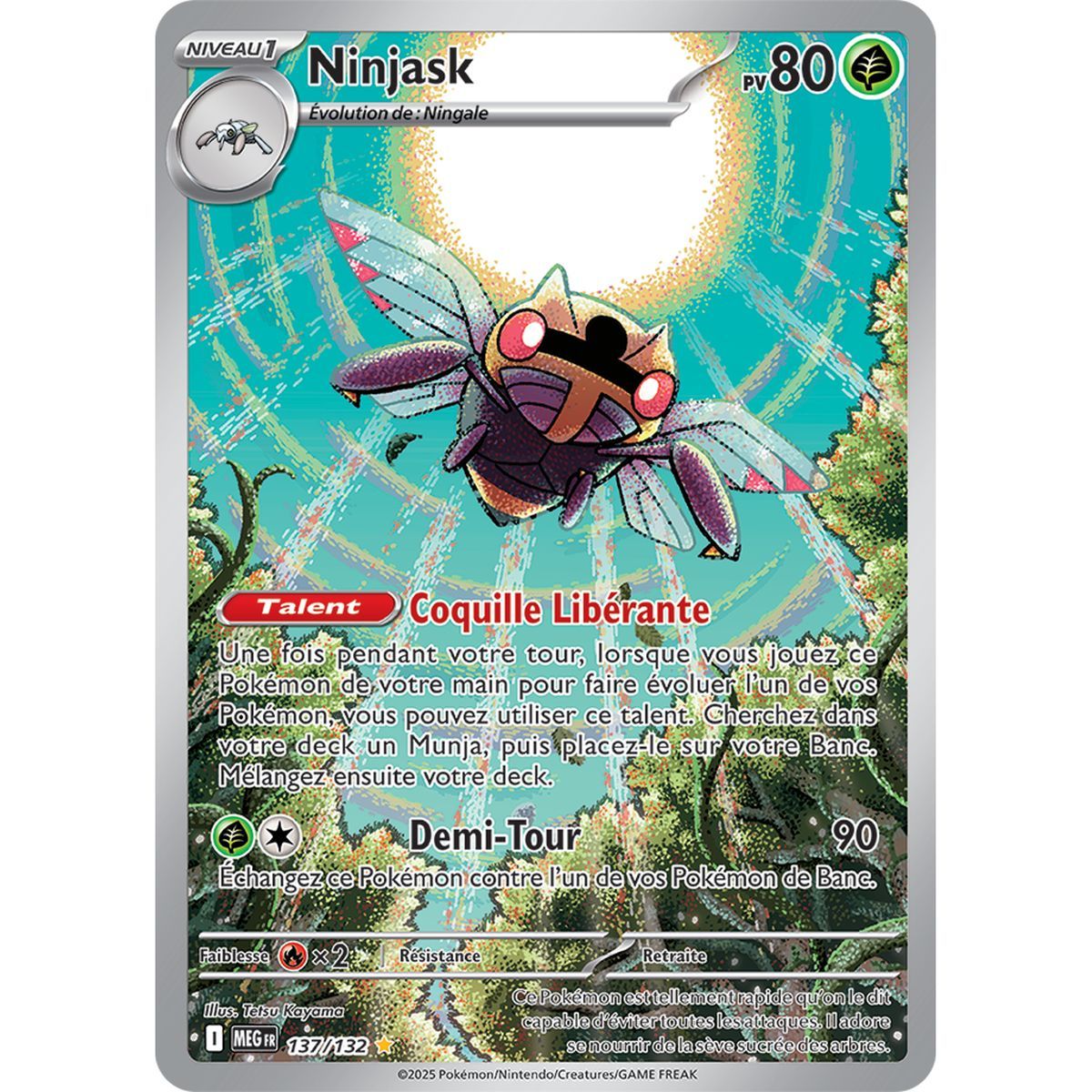 Item Ninjask - Rare Illustration 137/132 - Mega Evolution