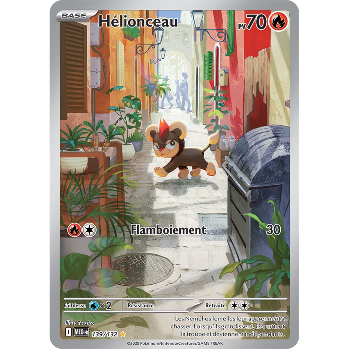 Litleo - Rare Illustration 139/132 - Mega Evolution