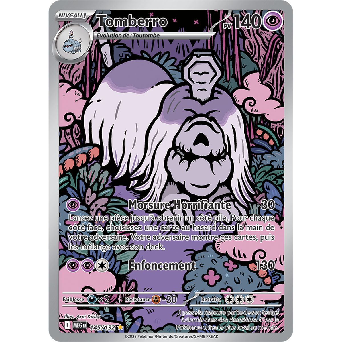 Tomberro - Rare Illustration 145/132 - Mega Evolution