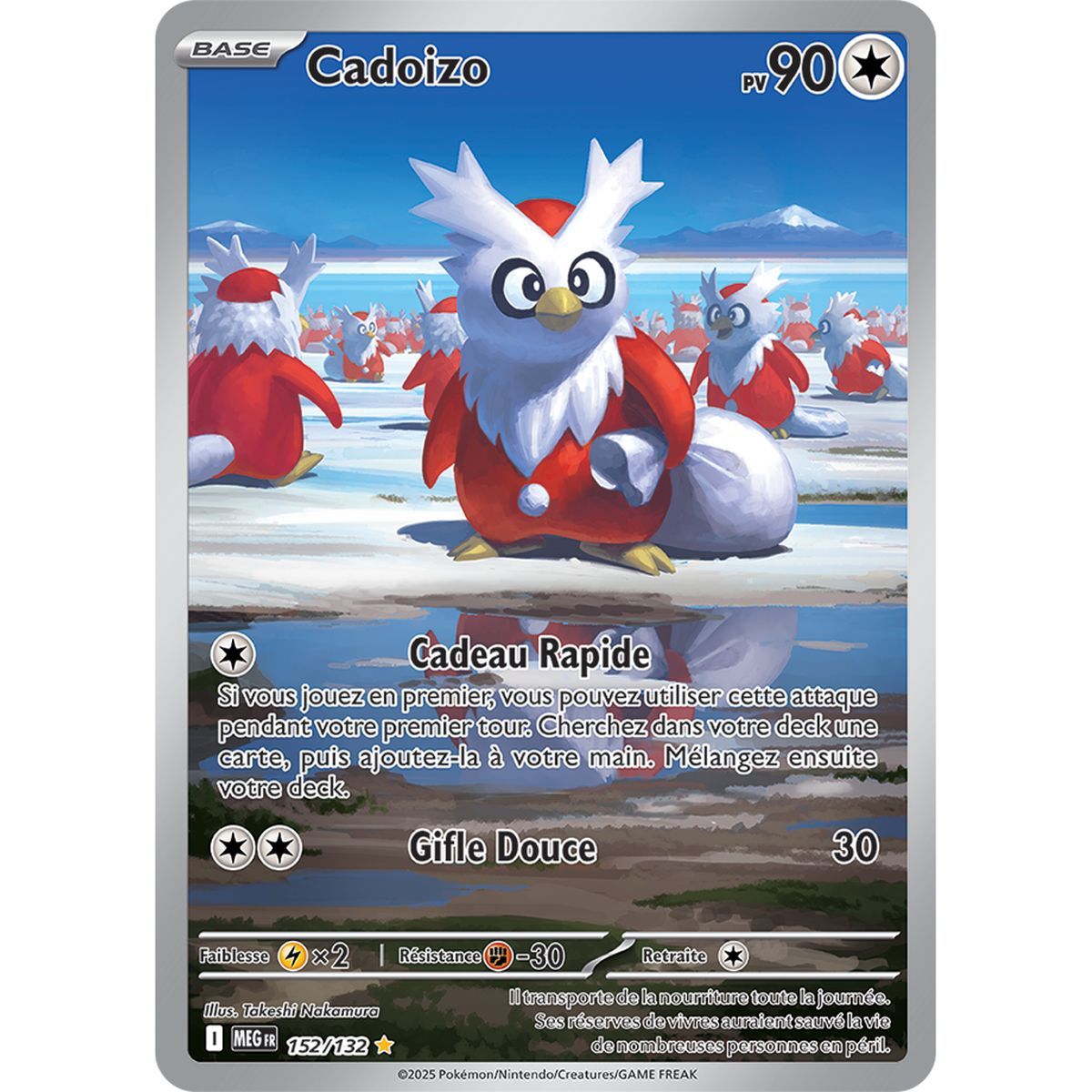 Delibird - Rare Illustration 152/132 - Mega Evolution