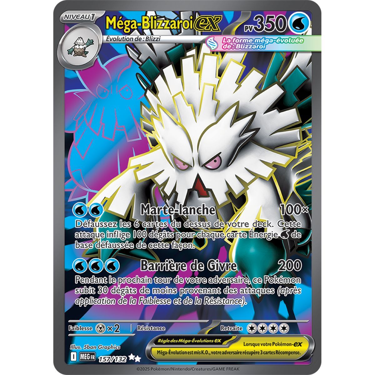 Mega Abomasnow-ex - Ultra Rare 157/132 - Mega Evolution