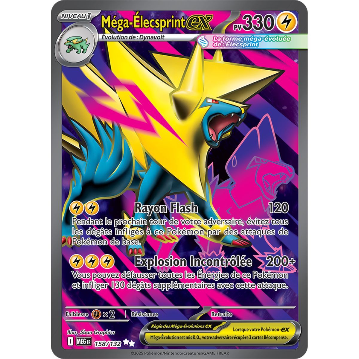 Mega-Electabuzz-ex - Ultra Rare 158/132 - Mega Evolution