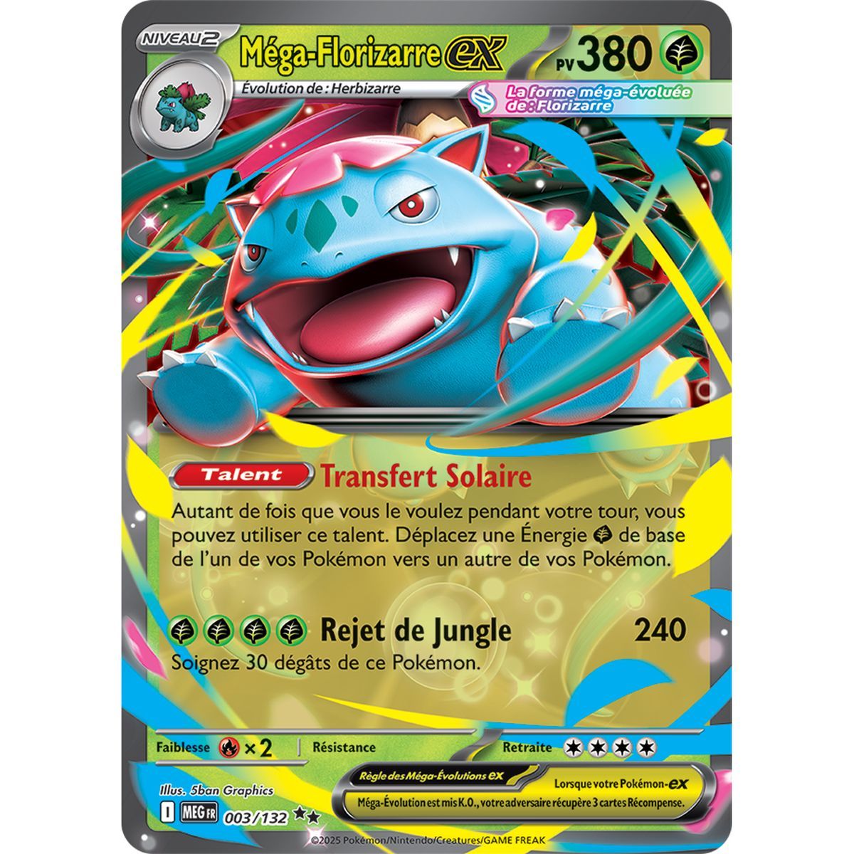 Mega Venusaur-ex - Double Rare 3/132 - Mega Evolution