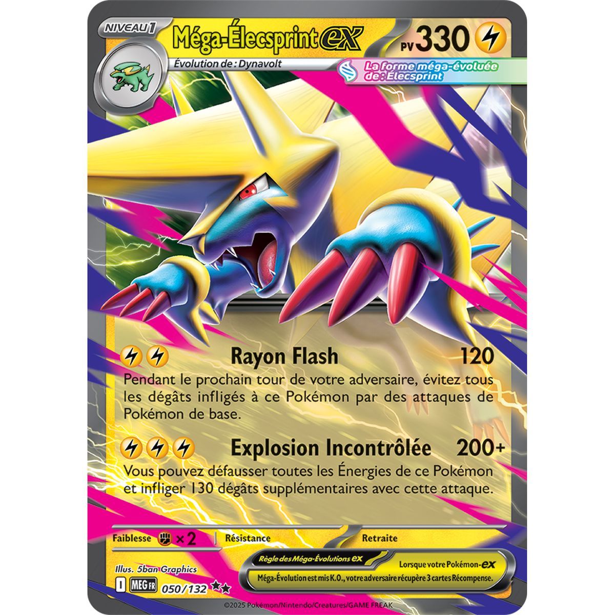 Mega-Electabuzz-ex - Double Rare 50/132 - Mega Evolution