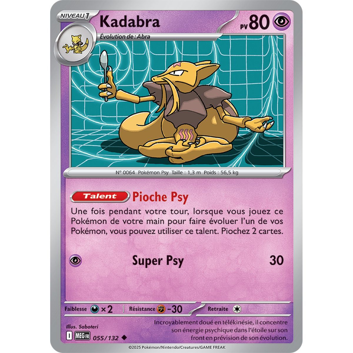 Item Kadabra - Reverse 55/132 - Mega Evolution