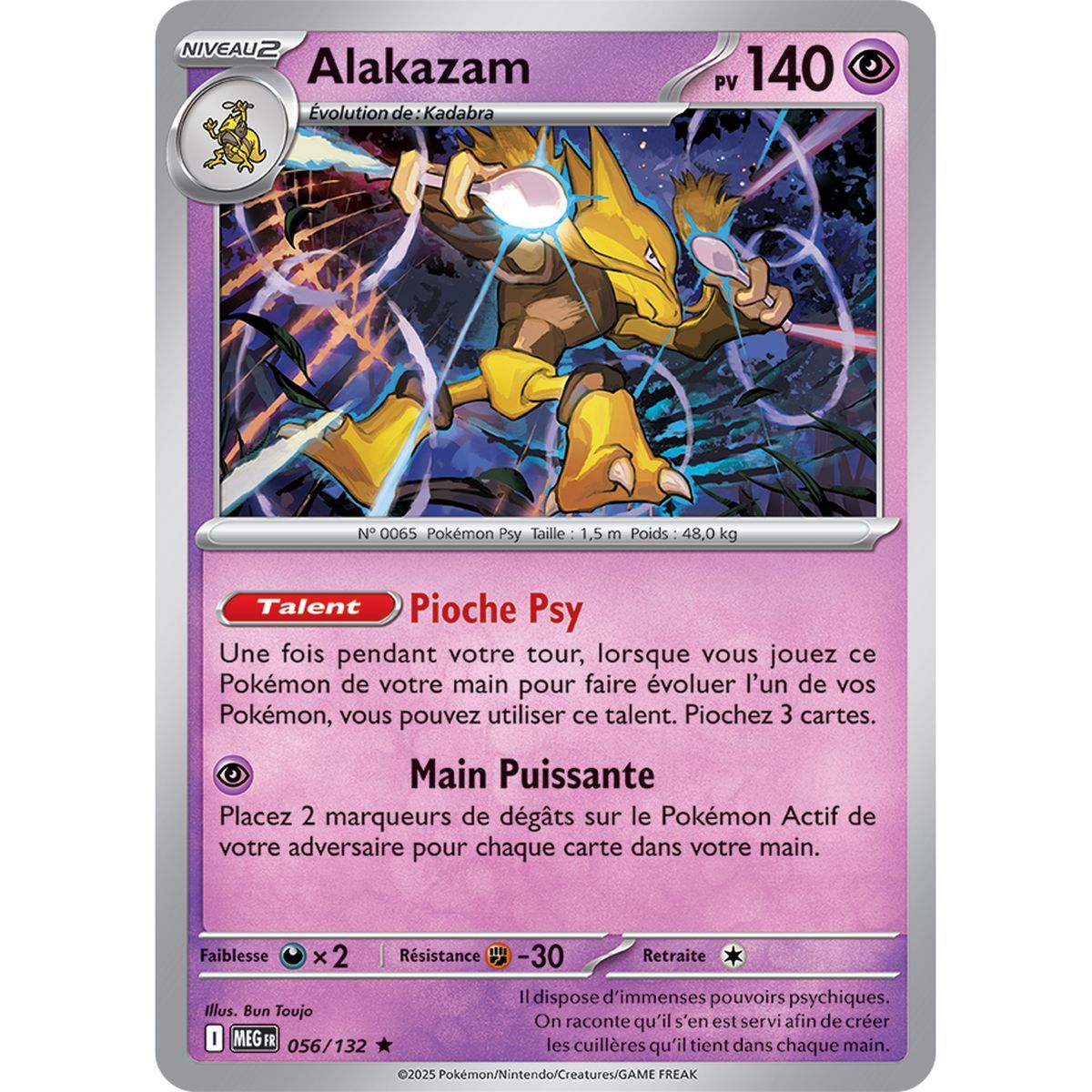 Alakazam - Holo Rare 56/132 - Mega Evolution