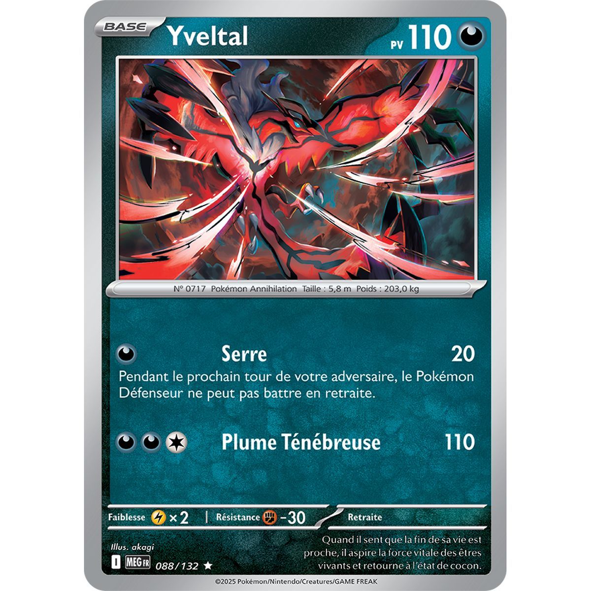 Yveltal - Holo Rare 88/132 - Mega Evolution