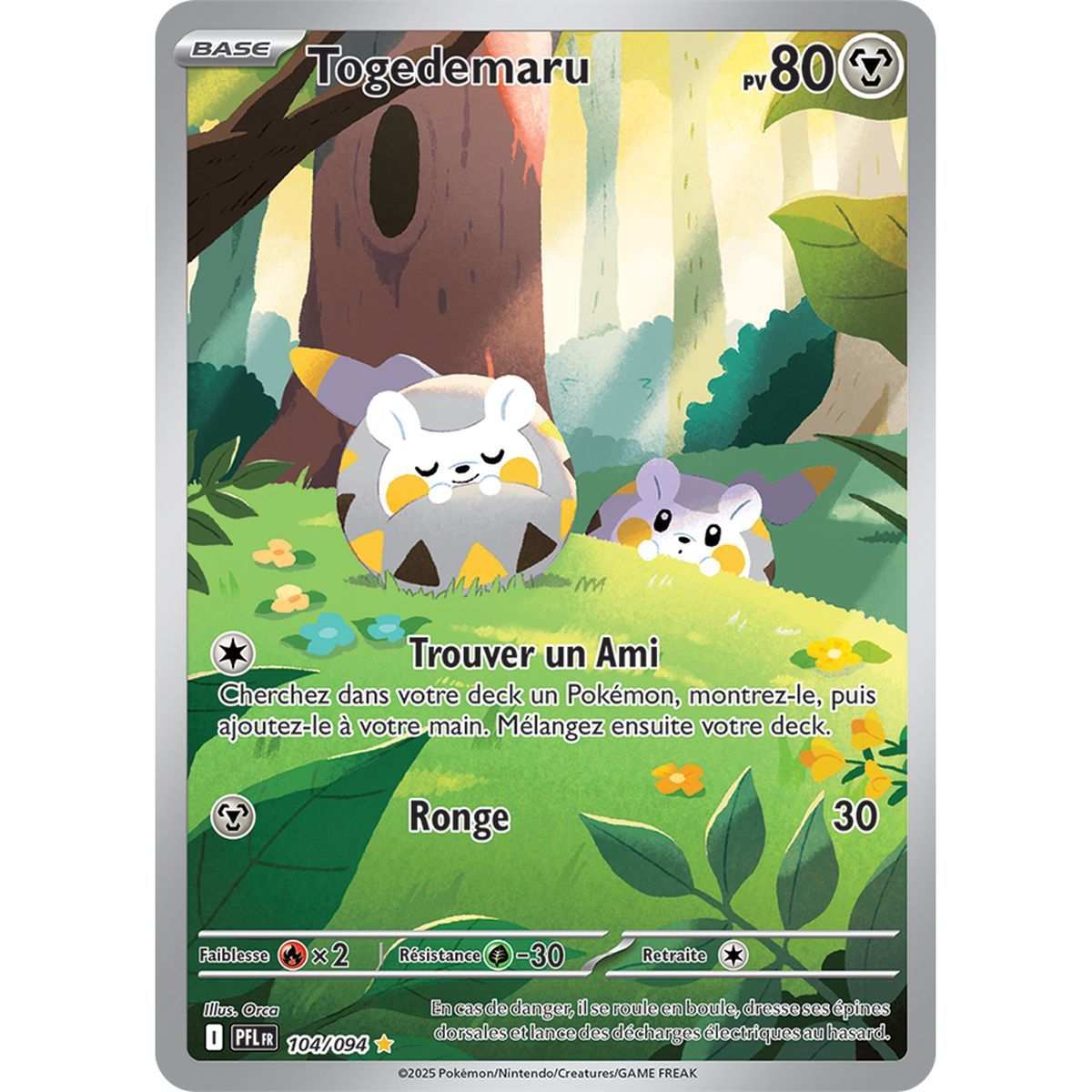 Togedemaru - Rare Illustration 104/94 - Mega Evolution 2 Phantasmagorical Flames