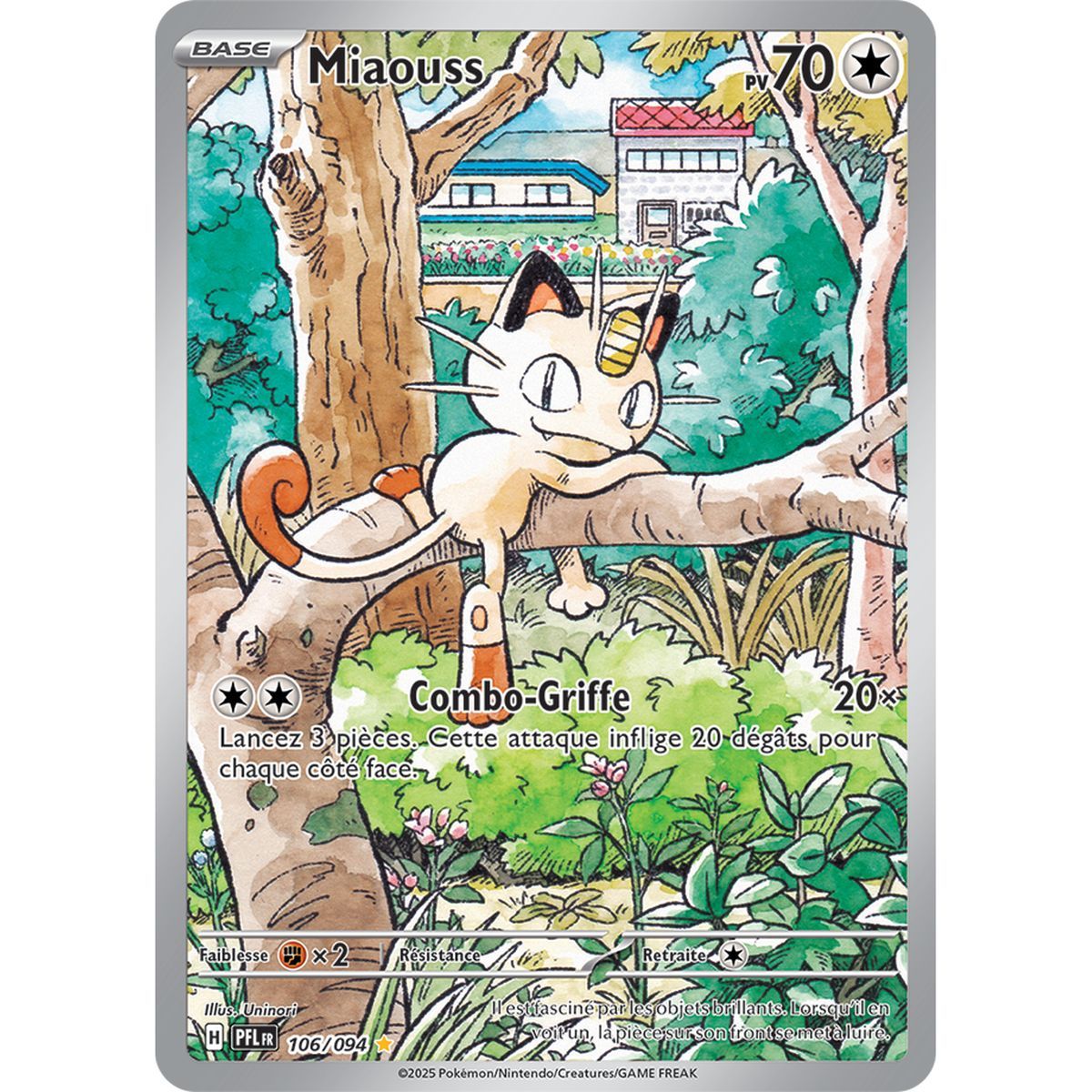 Meowth - Rare Illustration 106/94 - Mega Evolution 2 Phantasmagorical Flames