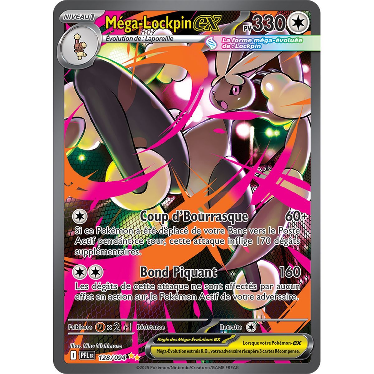 Mega-Lopunny-ex - Special Illustration Rare 128/94 - Mega Evolution 2 Phantasmagorical Flames