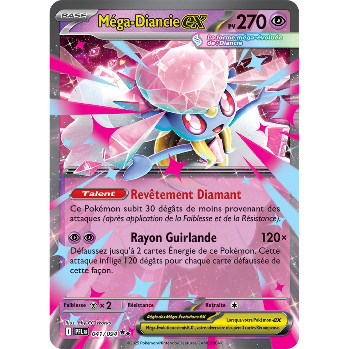 Mega-Diancie-ex - Double Rare 41/94 - Mega Evolution 2 Phantasmagorical Flames