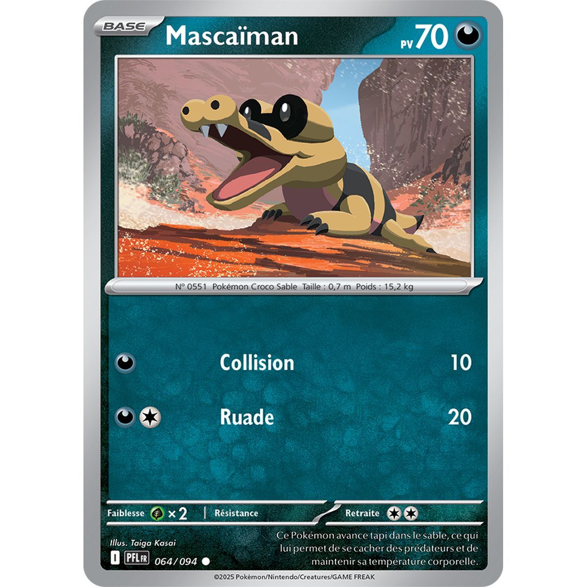 Sandile - Reverse 64/94 - Mega Evolution 2 Phantasmagorical Flames