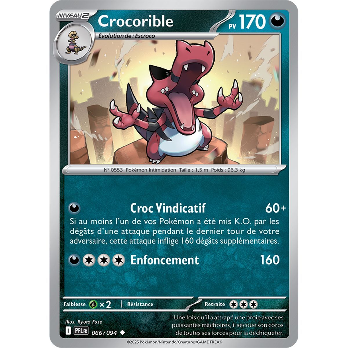 Krookodile - Reverse 66/94 - Mega Evolution 2 Phantasmagorical Flames