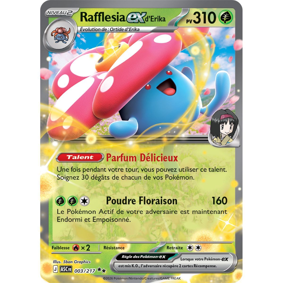 Rafflesia EXd’Erika - Double Rare 3/217 - ME02.5 - Pokémon - Mega Evolution Transcendent Heroes