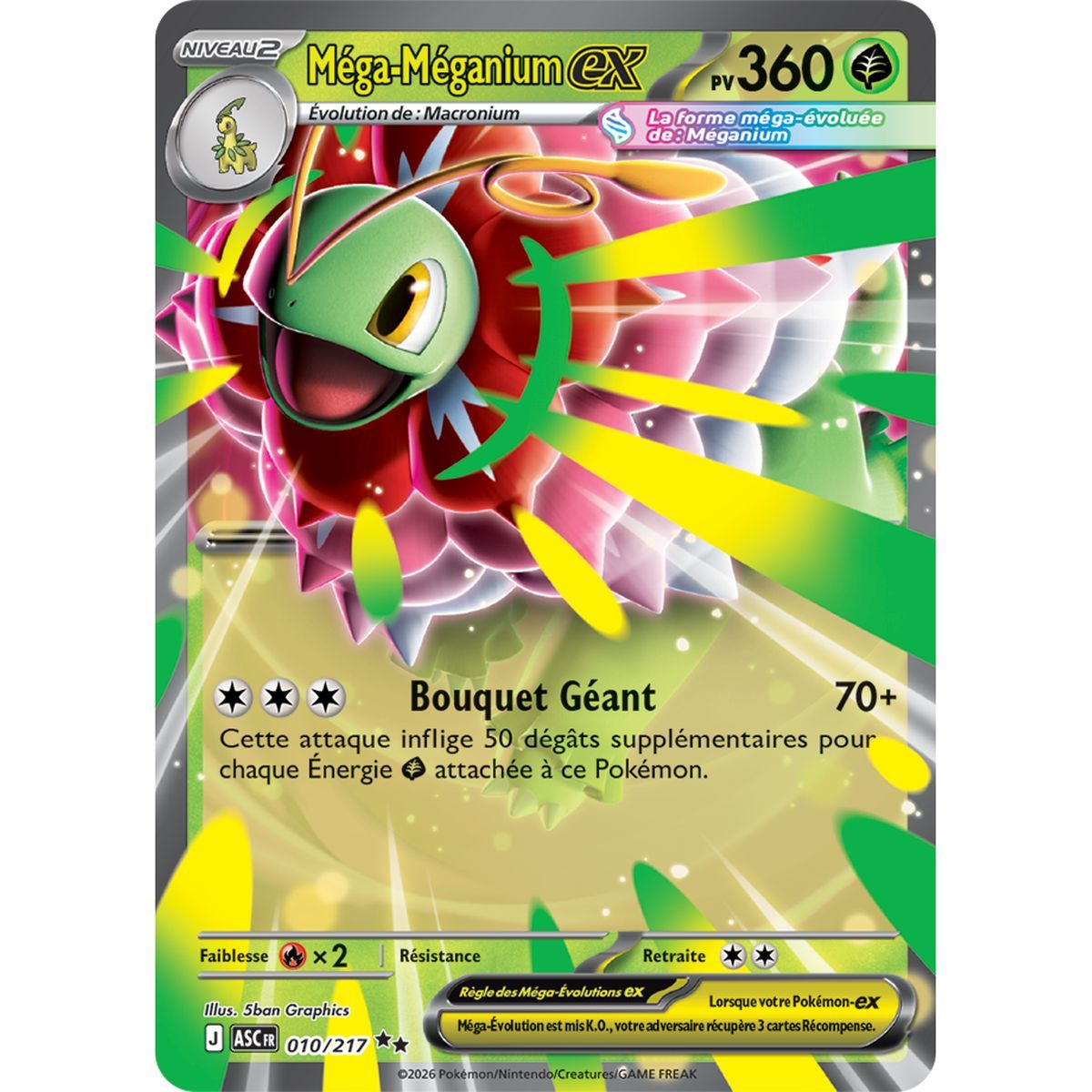 Mega Meganium EX - Double Rare 10/217 - ME02.5 - Pokémon - Mega Evolution Transcendent Heroes